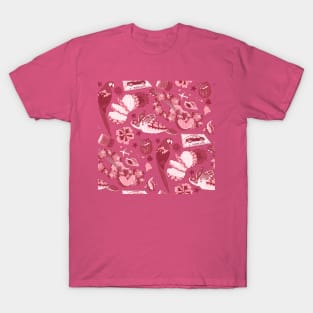 You Got the Raspberry Hawaiian Woodcut Pattern! T-Shirt